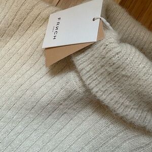 FRNCH Cream Sparkle Sweater Dress